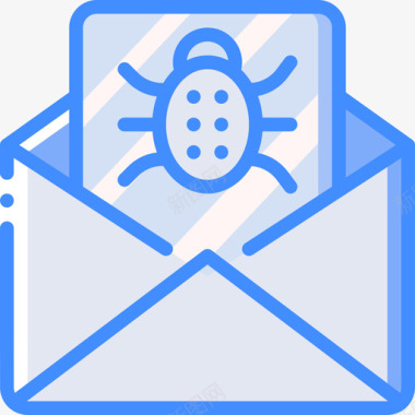 电子邮件数据安全9蓝色图标图标