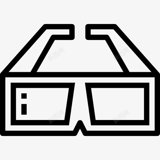 3d眼镜玩具24线性图标svg_新图网 https://ixintu.com 3d眼镜 玩具24 线性