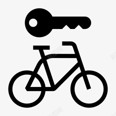 租租自行车钥匙图标图标