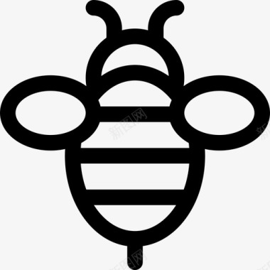 蜜蜂春20直线型图标图标