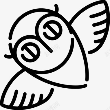 猫头鹰万圣节夜鸟图标图标