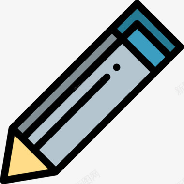 铅笔编辑工具4线颜色图标图标