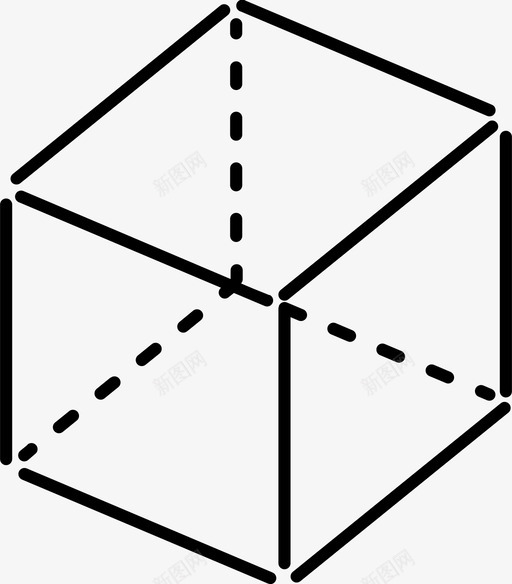 立方体长方体几何体图标svg_新图网 https://ixintu.com 体积 几何体 形状 立方体 长方体