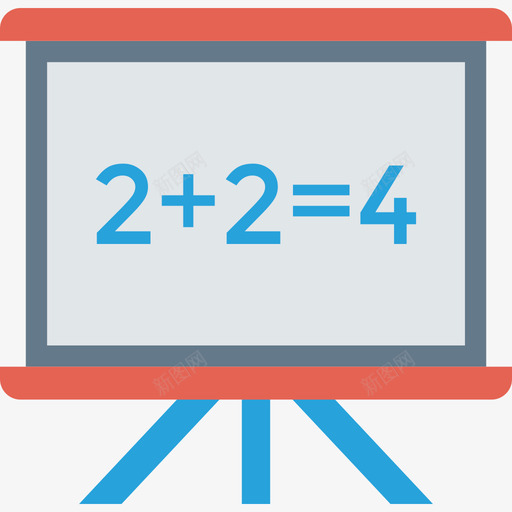 数学学校教育2平图标svg_新图网 https://ixintu.com 学校教育2 平 数学