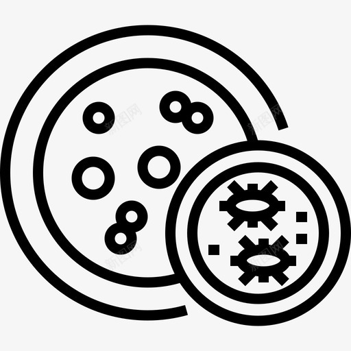 细菌化学11线状图标svg_新图网 https://ixintu.com 化学11 线状 细菌
