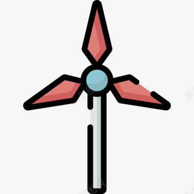 风车生态62线性颜色图标图标