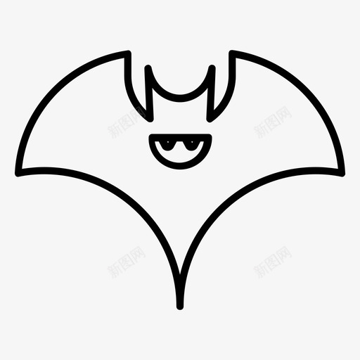 蝙蝠幽灵图标svg_新图网 https://ixintu.com 幽灵 蝙蝠