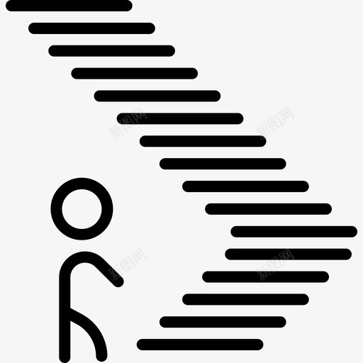 台阶攀爬脚步图标svg_新图网 https://ixintu.com 台阶 攀爬 空间 脚步 行走