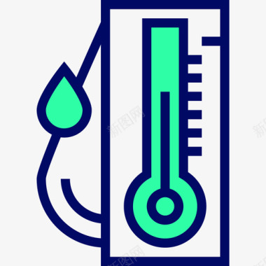 温度计天气99绿影图标图标