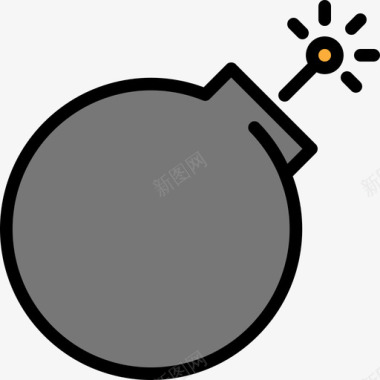 炸弹游戏19线性颜色图标图标