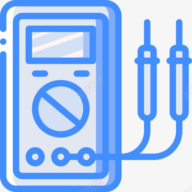 电压表电源和能量6蓝色图标图标