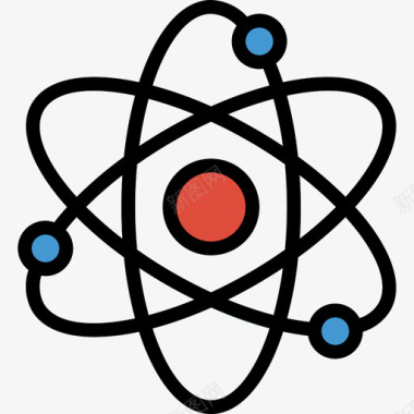 原子教育98线性颜色图标图标