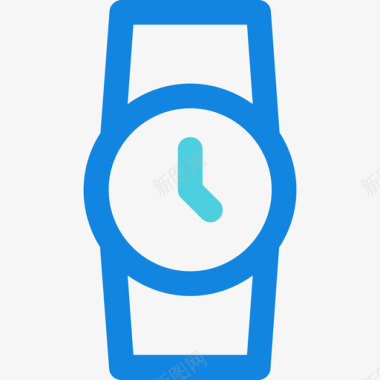 手表58办公室直线蓝色图标图标