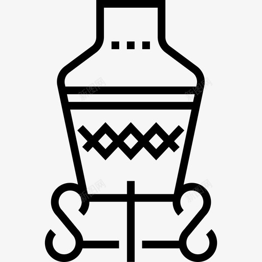 花瓶复古装饰7线状图标svg_新图网 https://ixintu.com 复古装饰7 线状 花瓶