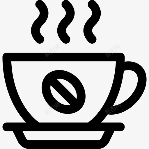 咖啡咖啡店37号直线型图标svg_新图网 https://ixintu.com 咖啡 咖啡店37号 直线型