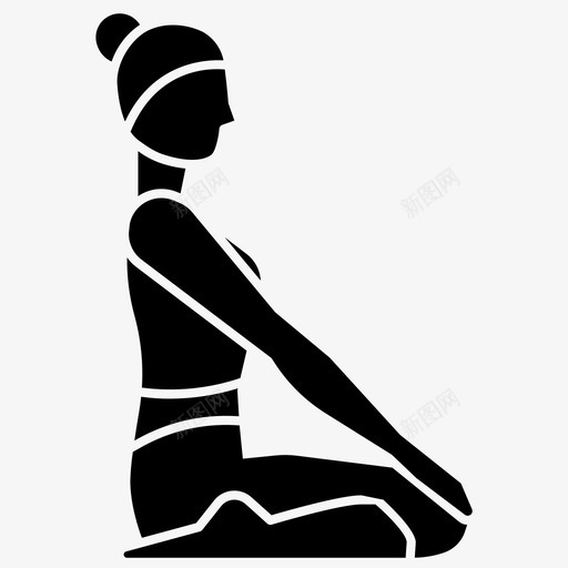 瑜伽姿势体式健身图标svg_新图网 https://ixintu.com 体式 健身 坐姿 瑜伽姿势