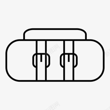 帆布军装包行李图标图标