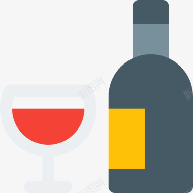 葡萄酒饮料6平淡图标图标