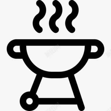 烧烤活动机构3直线型图标图标