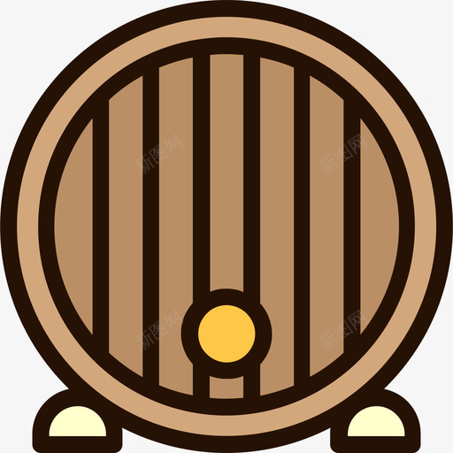 桶装啤酒4线性颜色图标svg_新图网 https://ixintu.com 啤酒4 桶装 线性颜色