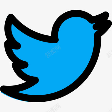 Twitter社交17线性颜色图标图标