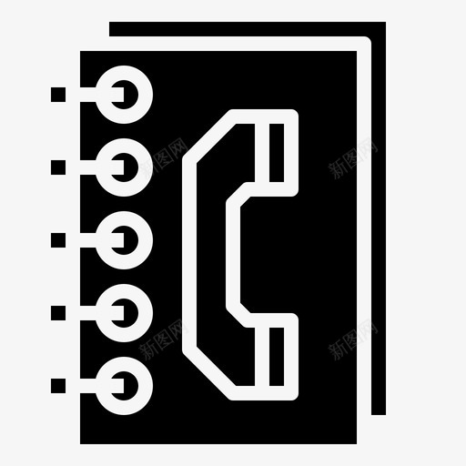电话簿手机iphone图标svg_新图网 https://ixintu.com iphone 办公文具 手机 智能手机 电话簿 科技