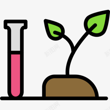 叶科学34线状颜色图标图标