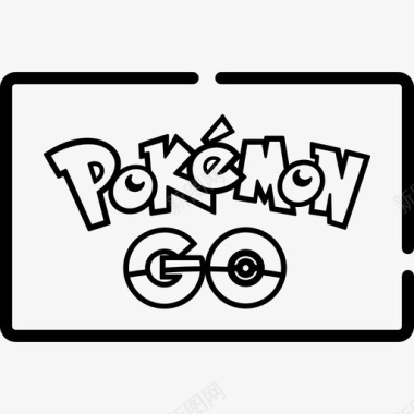 Pokemon视频游戏标识3线性图标图标