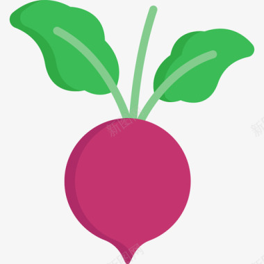 甜菜水果蔬菜6平铺图标图标