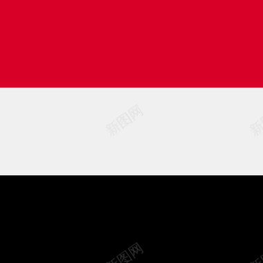 也门方形国家简单旗帜图标图标