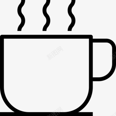 咖啡办公工具4线性图标图标