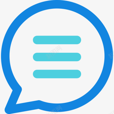 Chat接口53线蓝色图标图标