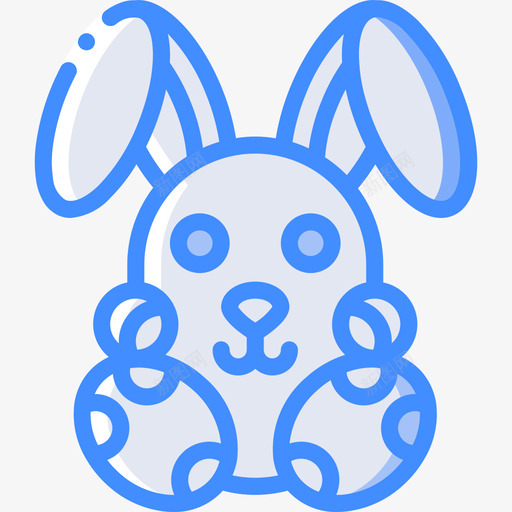 兔子春天24号蓝色图标svg_新图网 https://ixintu.com 兔子 春天24号 蓝色