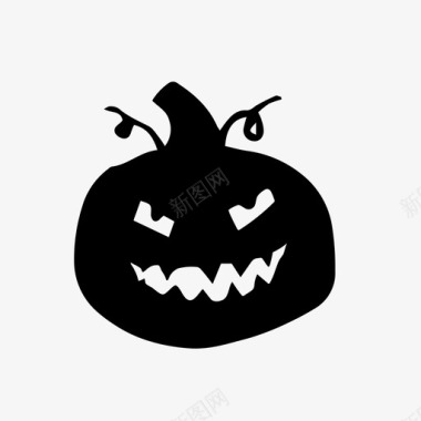 诡异的jackolantern诡异的杰克o灯笼万圣节图标图标