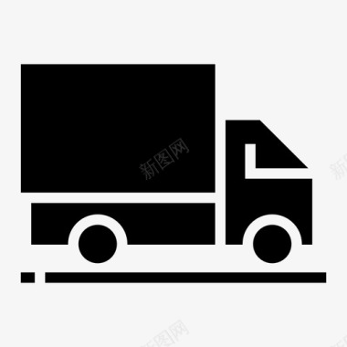 送货车包裹递送购物图标图标
