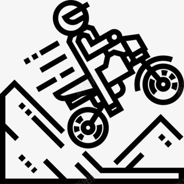 摩托车越野极限运动8直线型图标图标
