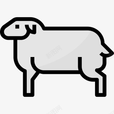 绵羊食物70原色图标图标