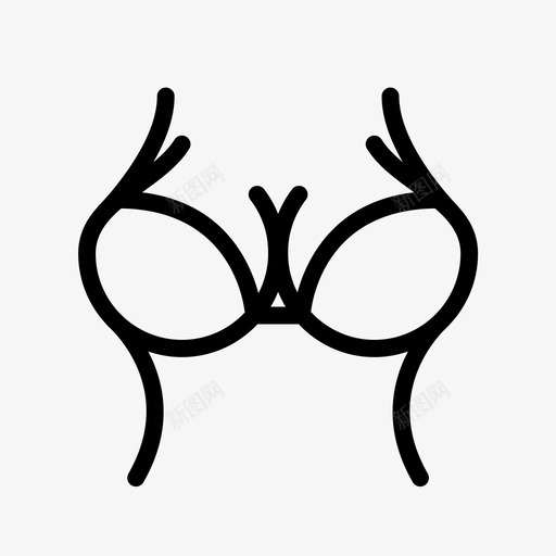 胸部乳头女人图标svg_新图网 https://ixintu.com 乳头 女人 性 胸部