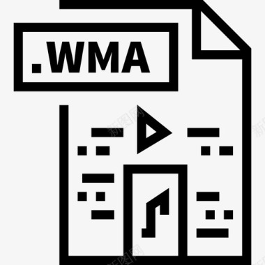 Wma文件25线性图标图标