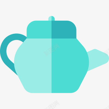 茶壶中国19扁平图标图标