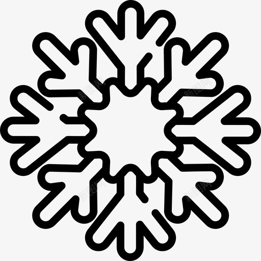 雪花冬季自然13线性图标svg_新图网 https://ixintu.com 冬季自然13 线性 雪花