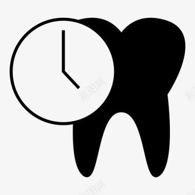 检查牙科时间表图标图标