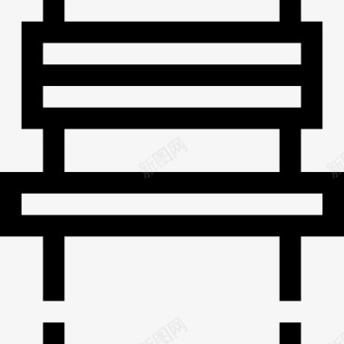 长凳室内和家具直线型图标图标