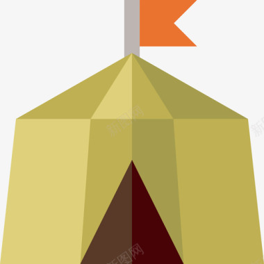 帐篷秋季11平坦图标图标