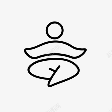 瑜伽姿势男人轮廓图标图标