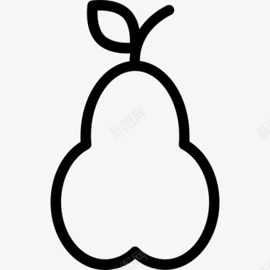 梨蔬菜3线状图标图标