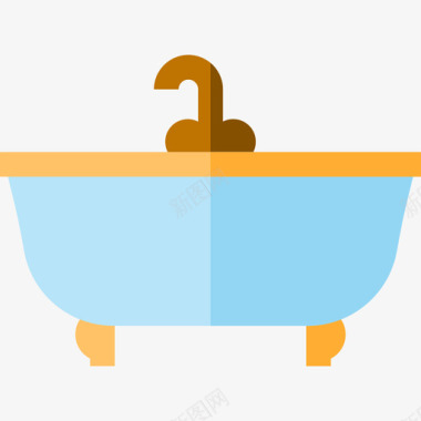 浴缸复古装饰8扁平图标图标