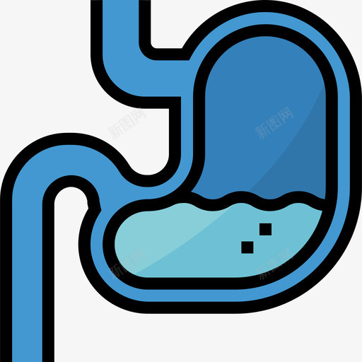 胃医学78线性颜色图标svg_新图网 https://ixintu.com 医学78 线性颜色 胃