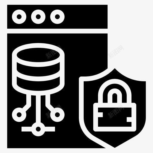 数据保护计算机锁定图标svg_新图网 https://ixintu.com 安全可靠 搜索引擎优化 数据保护 服务器 计算机 锁定