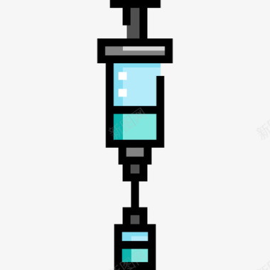 注射器化学10线性颜色图标图标